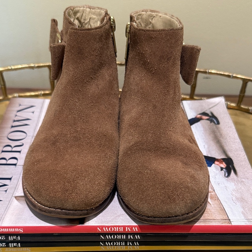 Janie & Jack Brown Suede Ankle Boots